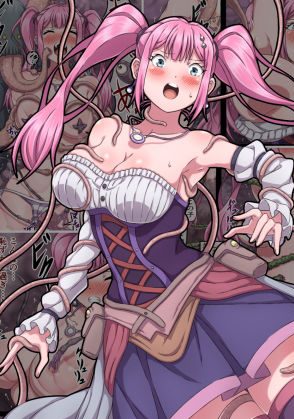 ツインテールの魔法使いが媚薬が染み込んだ触手に拘束され体中が感じてしまう:さわくりーむ